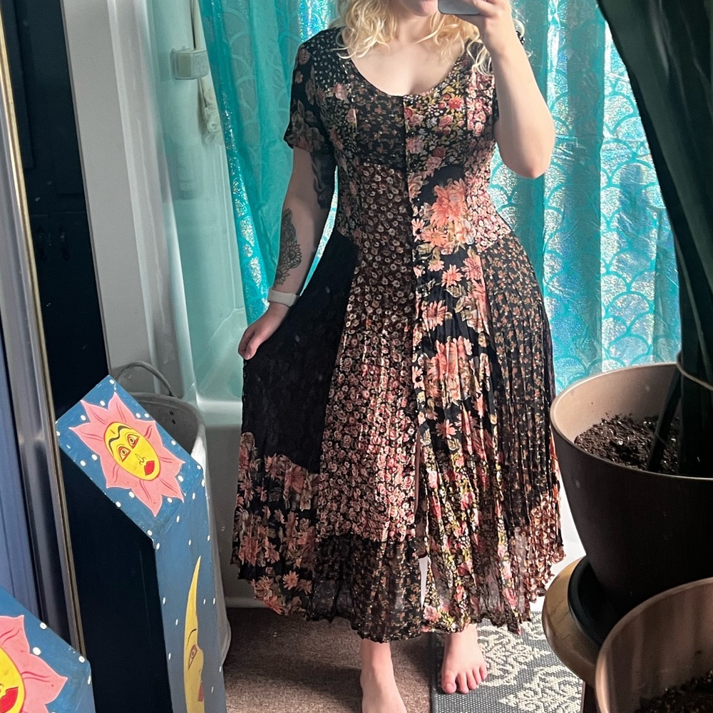 Rare Vintage Compagnie Internationale Express patchwork dress